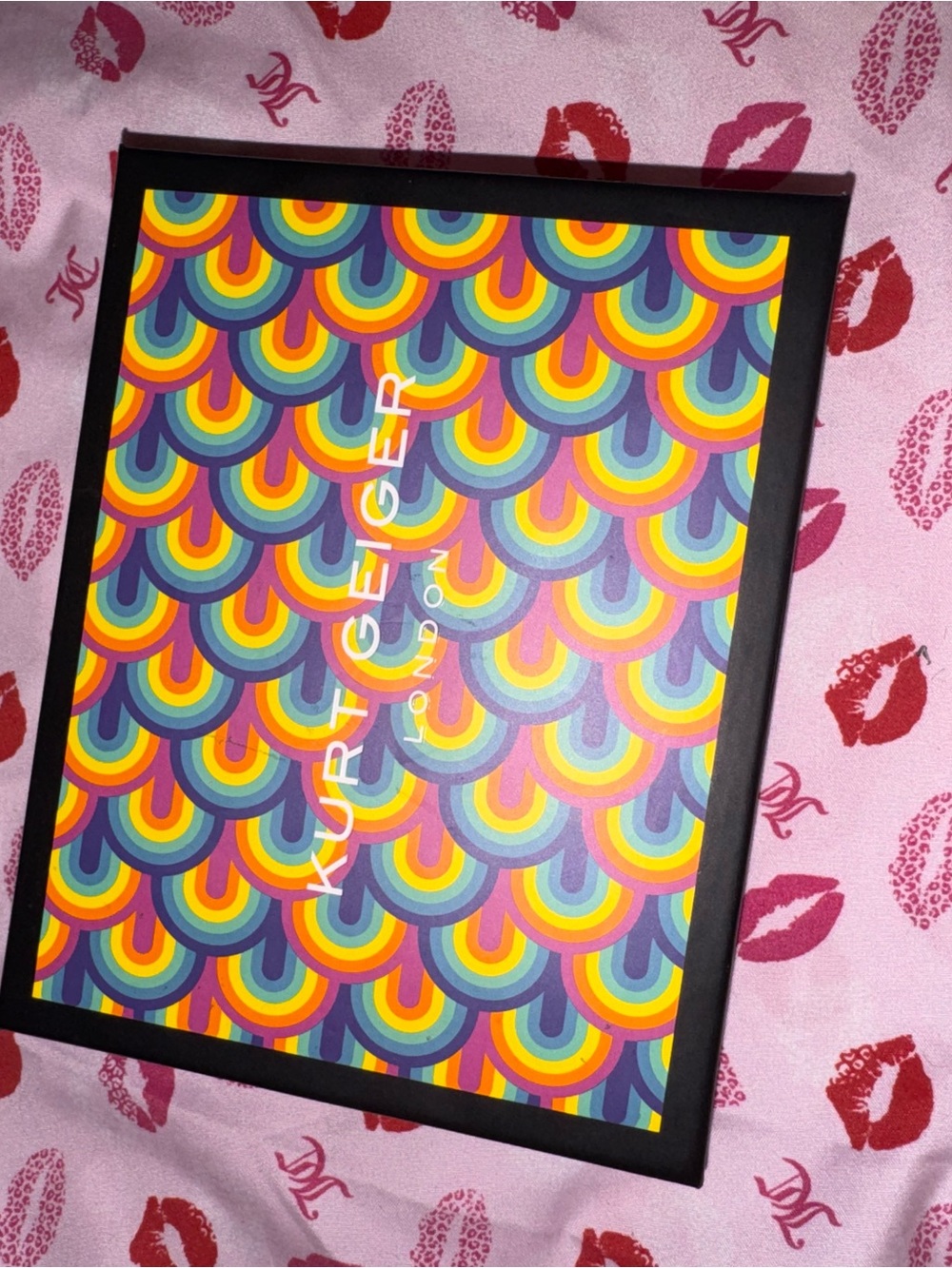 KURT GEIGER Rainbow Pattern Framed Wall Art - Multicolor